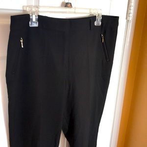 SOHO Apparel Black Pants W/ ZIP Front Fake Pockets